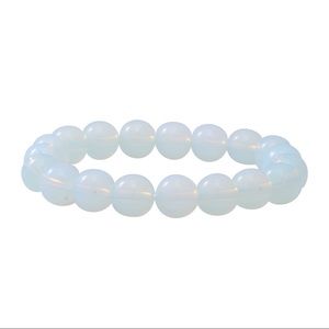 Bracelet White Onyx Stretch Beaded